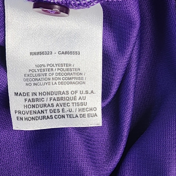 Nike Dri-Fit Purple/White Polo With Embroidered Logo Mens Size Medium - Picture 7 of 9